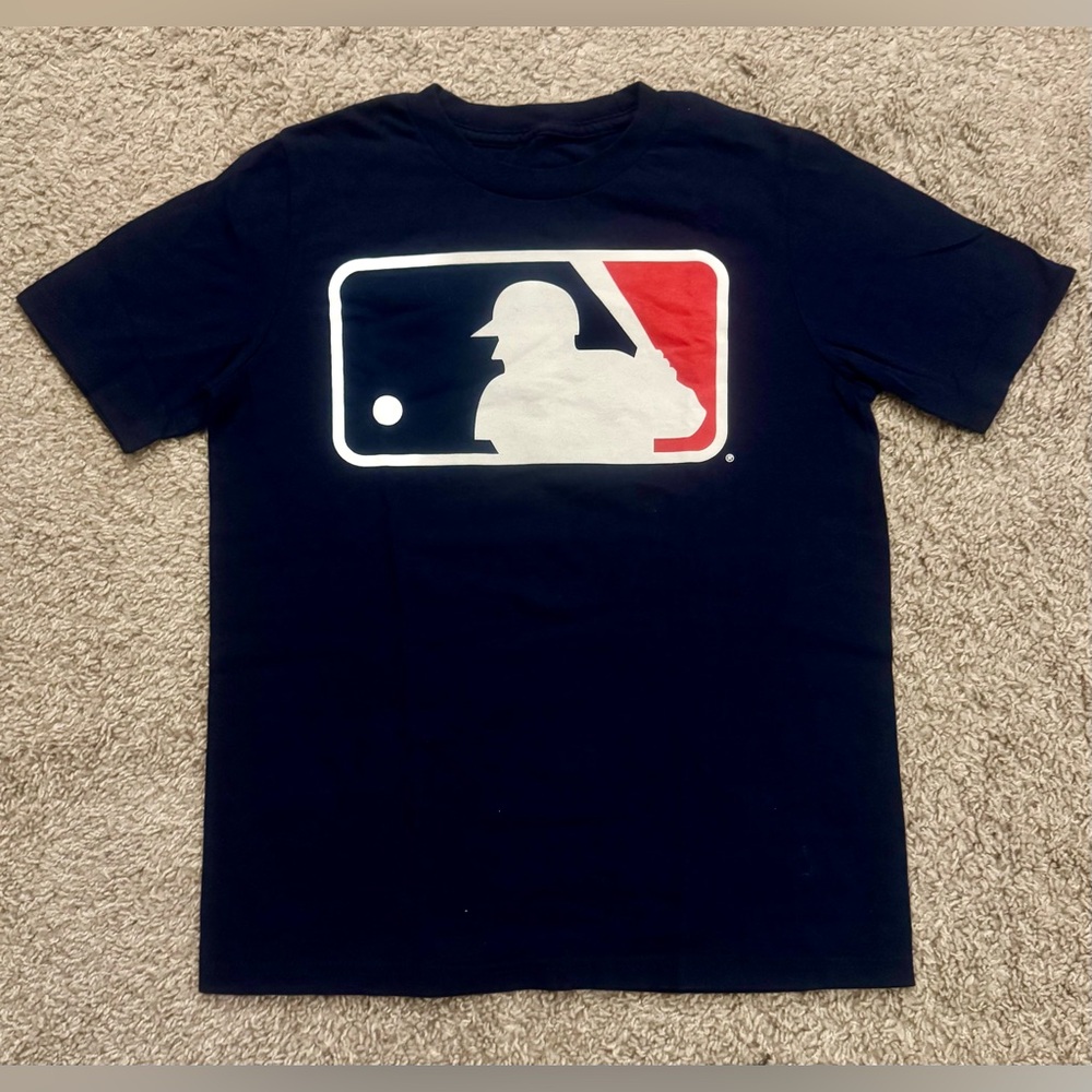 MLB Logo T-Shirt EUC - Navy - Youth M - Like New